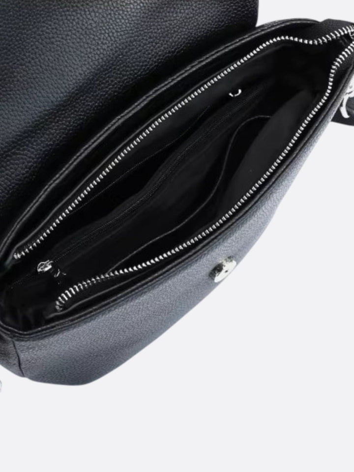Rectangular leather shoulder bag
